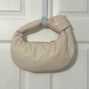 MELIE BIANCO Alexandra Top Knot Mini Handbag Cream Vegan Leather, Clutch